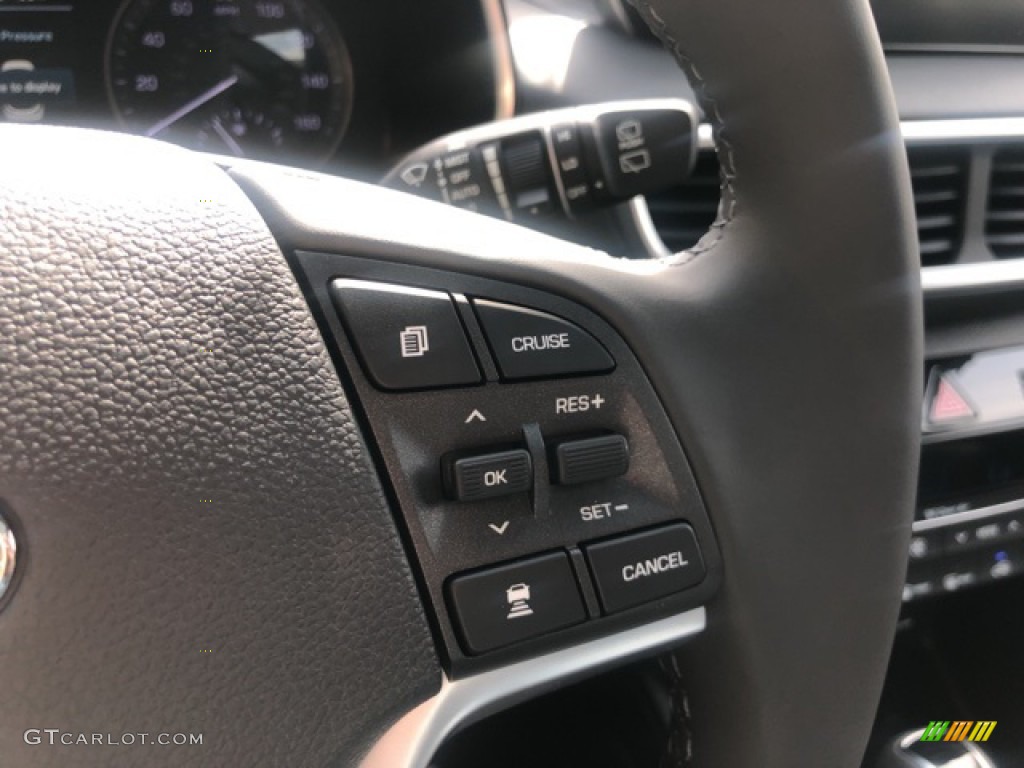 2021 Hyundai Tucson Ulitimate AWD Black Steering Wheel Photo #141339489