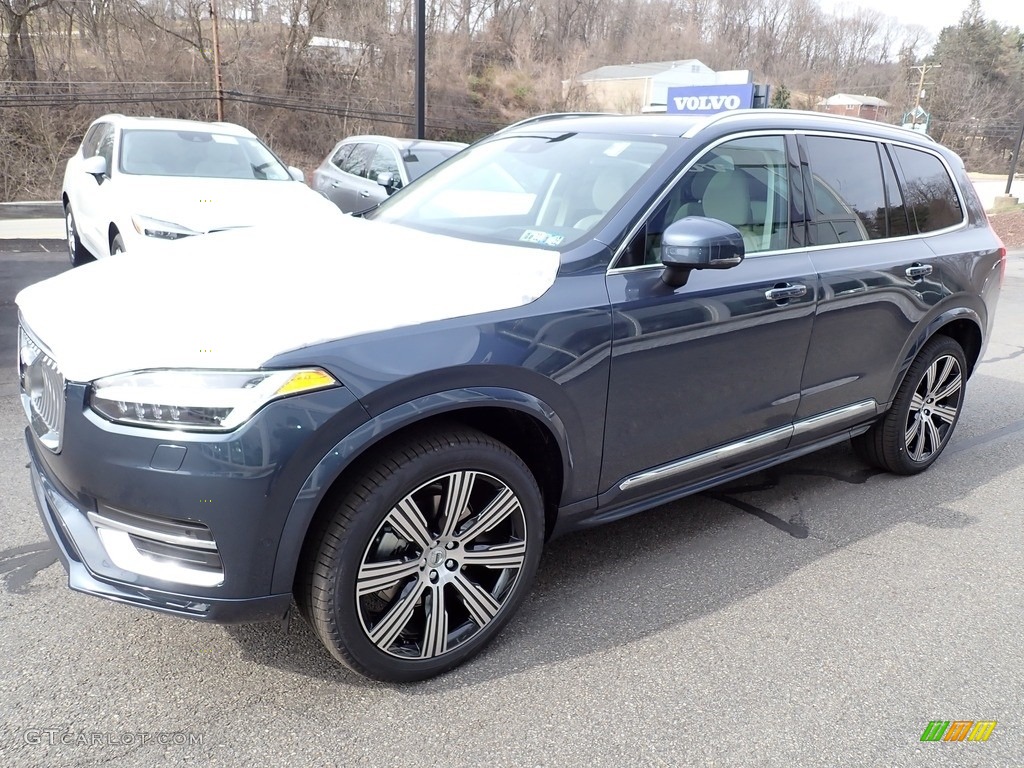 2021 XC90 T6 AWD Inscription - Denim Blue Metallic / Blonde/Charcoal photo #5