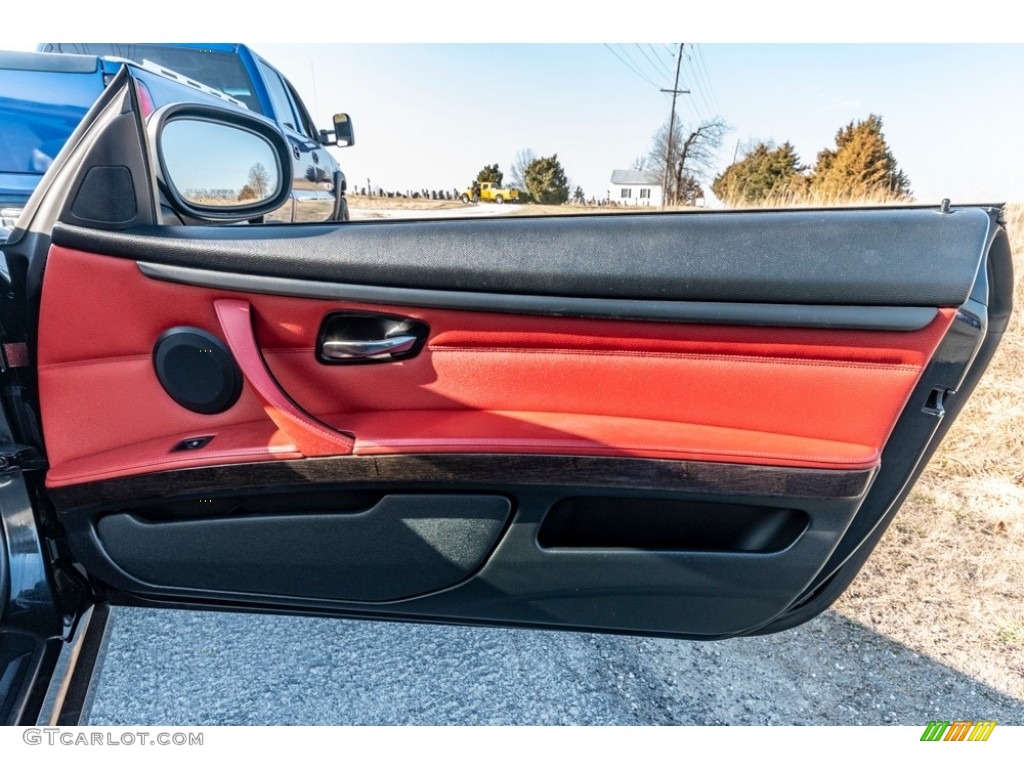 2012 3 Series 335i Convertible - Black Sapphire Metallic / Coral Red/Black photo #25