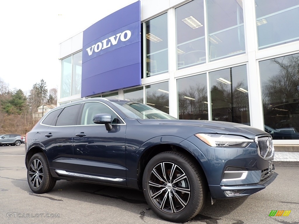 2021 XC60 T5 AWD Inscription - Denim Blue Metallic / Blonde/Charcoal photo #1