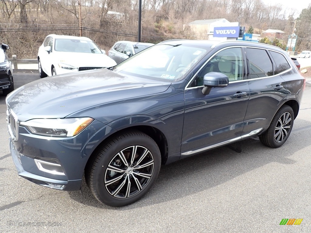 2021 XC60 T5 AWD Inscription - Denim Blue Metallic / Blonde/Charcoal photo #5