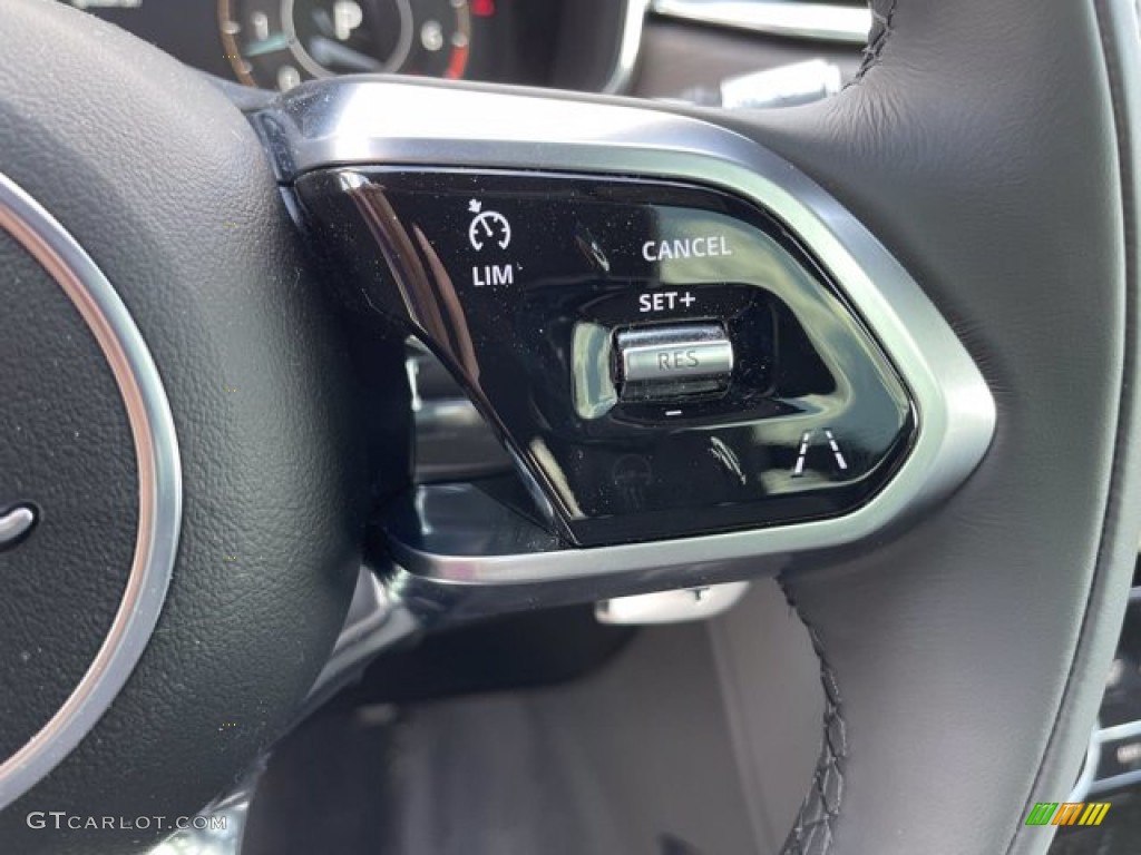 2021 Jaguar F-PACE P250 S Ebony/Ebony Steering Wheel Photo #141343926