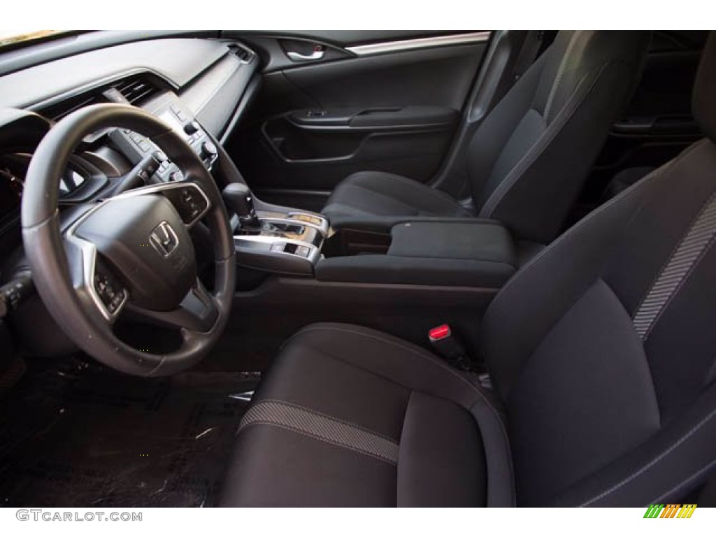 2018 Civic LX Sedan - Crystal Black Pearl / Black photo #3