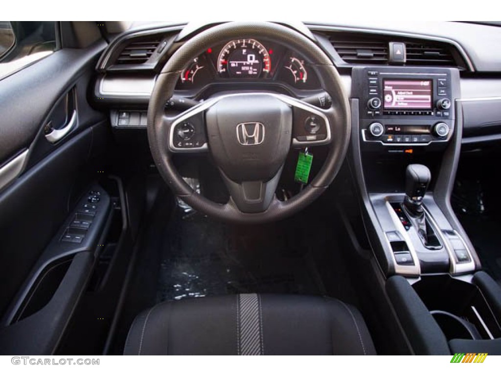 2018 Civic LX Sedan - Crystal Black Pearl / Black photo #5