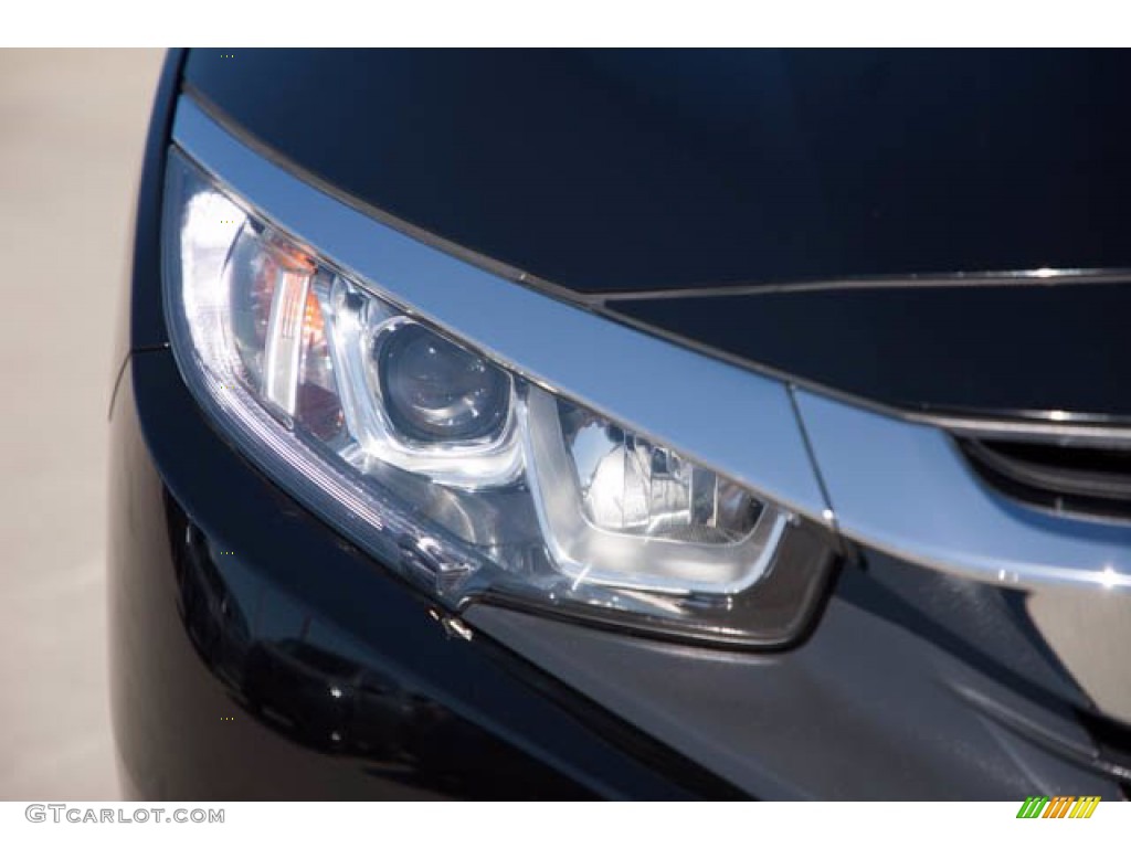 2018 Civic LX Sedan - Crystal Black Pearl / Black photo #8