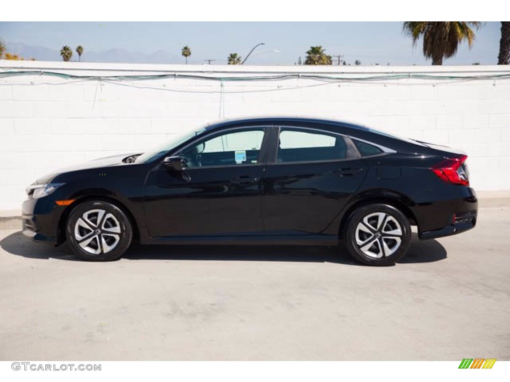 2018 Civic LX Sedan - Crystal Black Pearl / Black photo #10