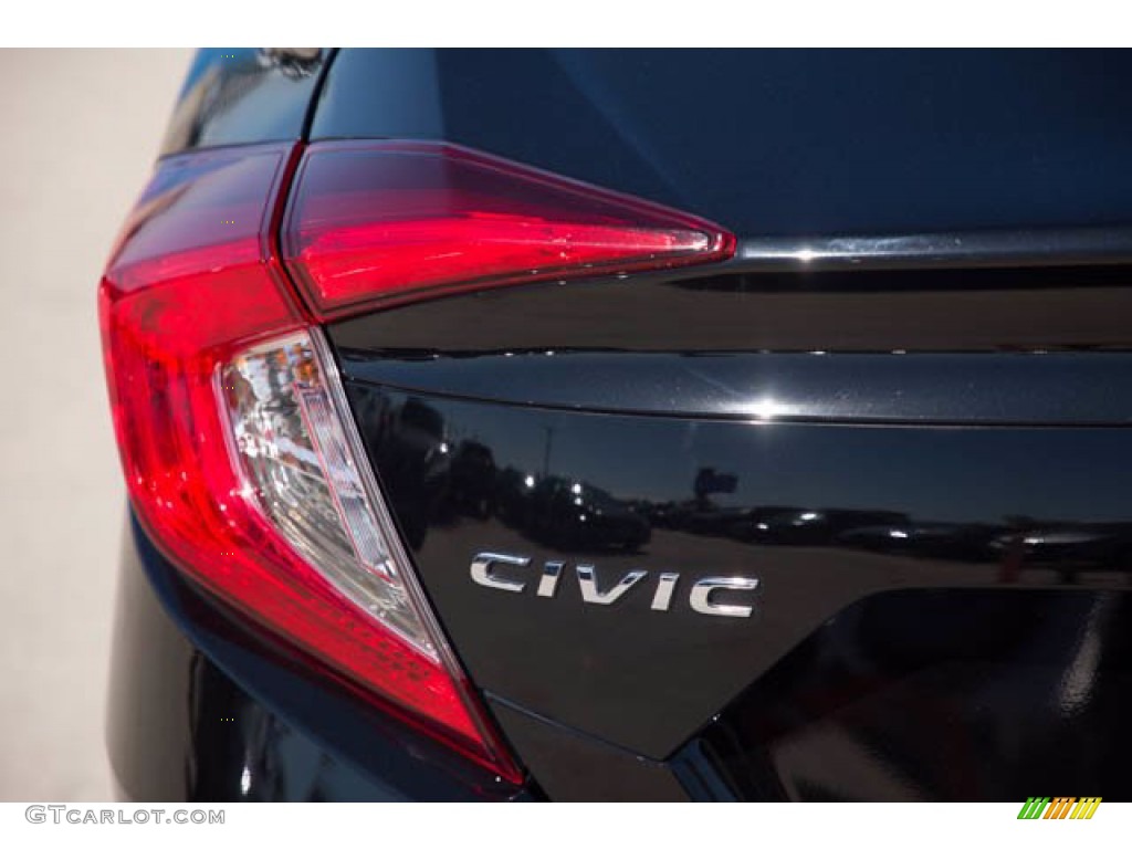 2018 Civic LX Sedan - Crystal Black Pearl / Black photo #12