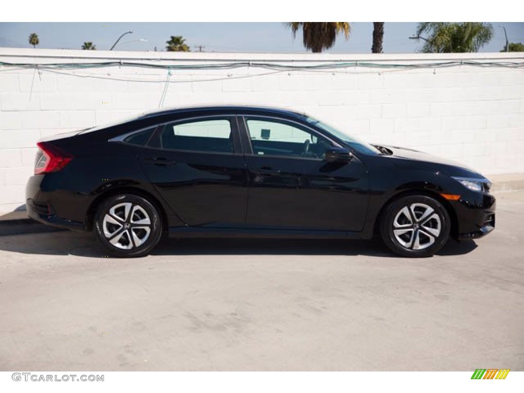 2018 Civic LX Sedan - Crystal Black Pearl / Black photo #14
