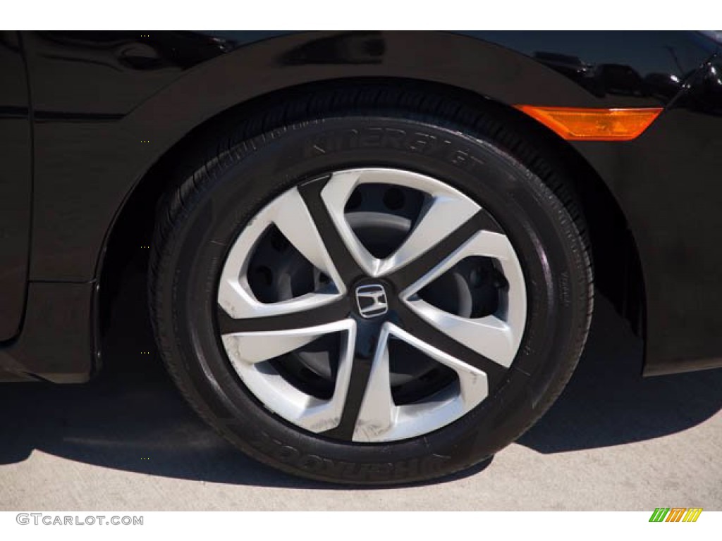 2018 Civic LX Sedan - Crystal Black Pearl / Black photo #36