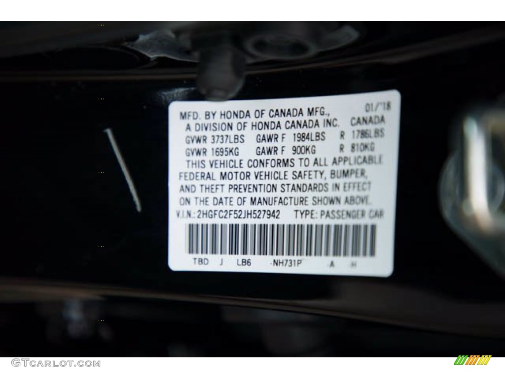 2018 Civic LX Sedan - Crystal Black Pearl / Black photo #39