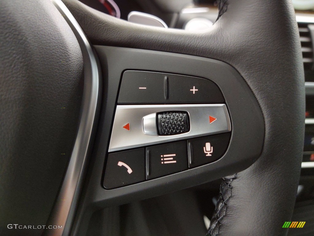 2021 BMW X3 sDrive30i Black Steering Wheel Photo #141348993