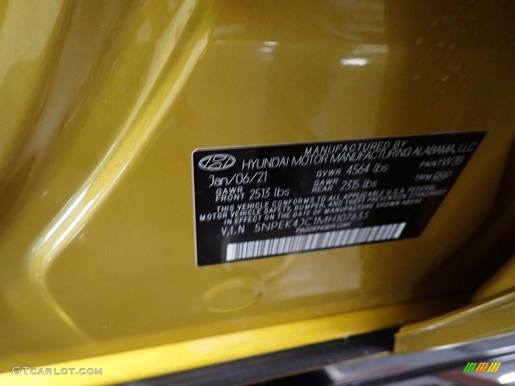 2021 Sonata N Line - Glowing Yellow / Black photo #12