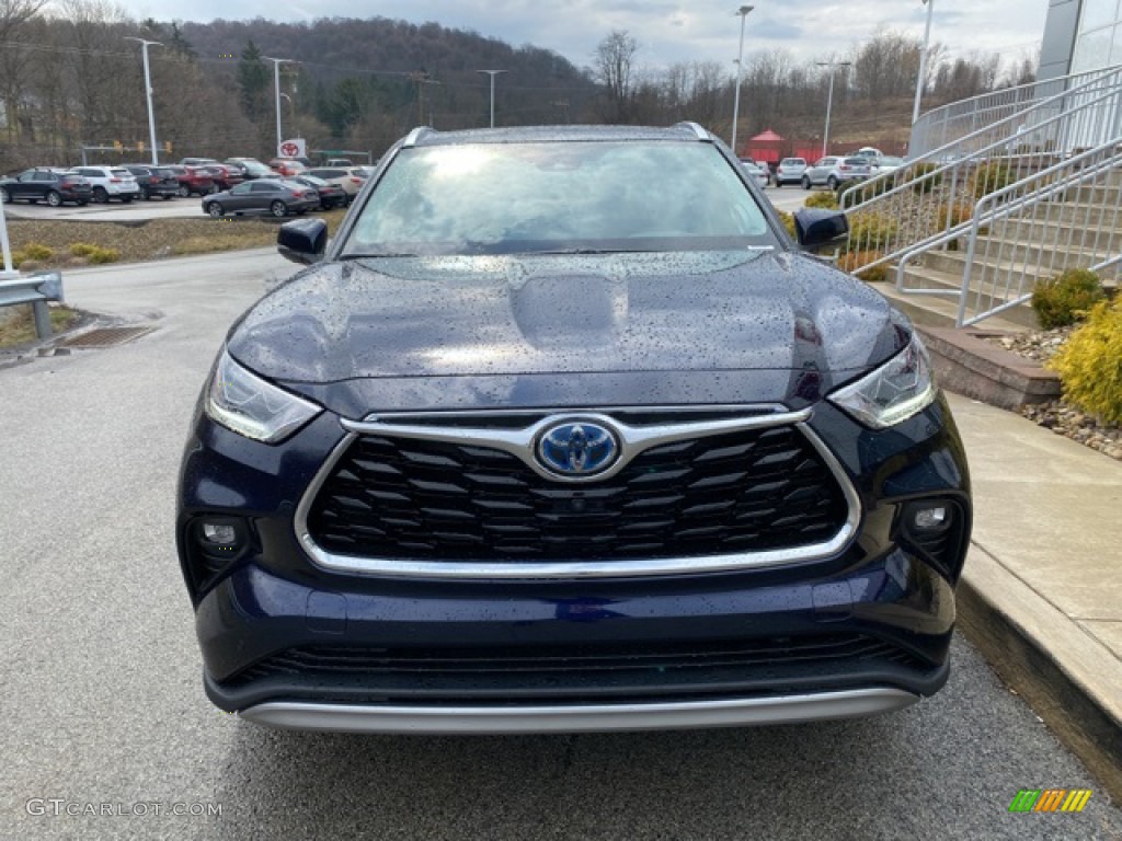 2021 Highlander Hybrid Platinum AWD - Blueprint / Black photo #13