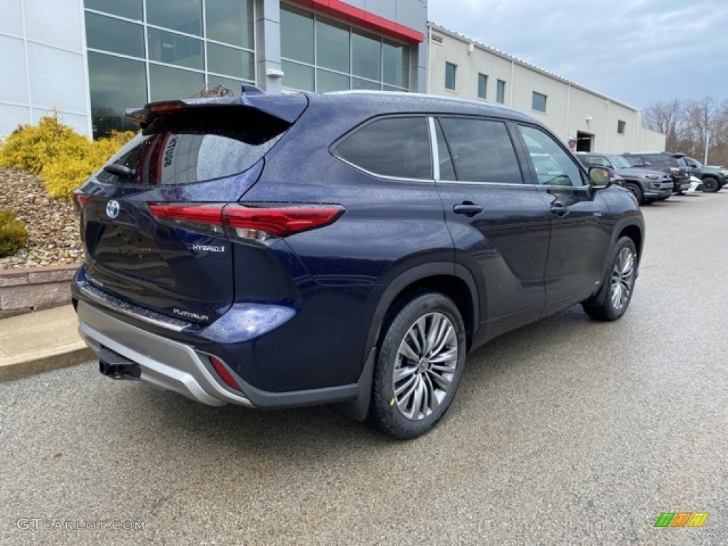 2021 Highlander Hybrid Platinum AWD - Blueprint / Black photo #15