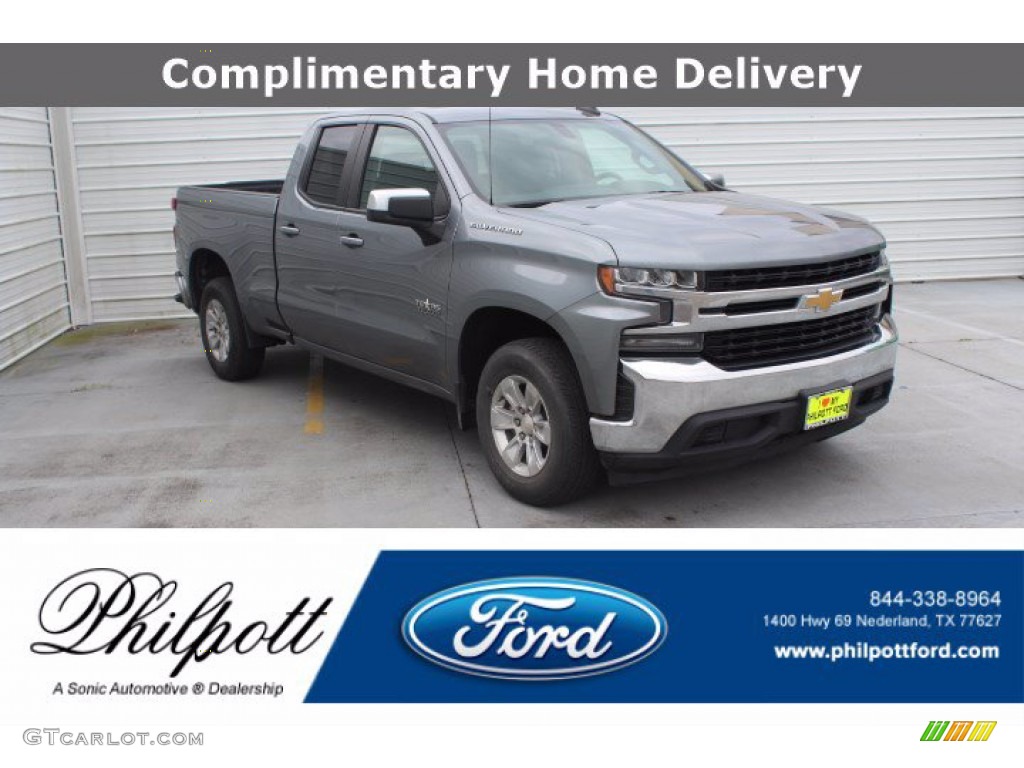 2019 Silverado 1500 LT Double Cab - Satin Steel Metallic / Jet Black photo #1