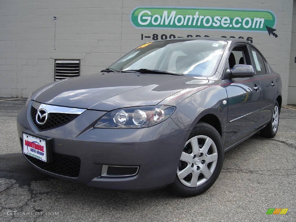 2008 MAZDA3 i Sport Sedan - Galaxy Gray Mica / Black photo #1