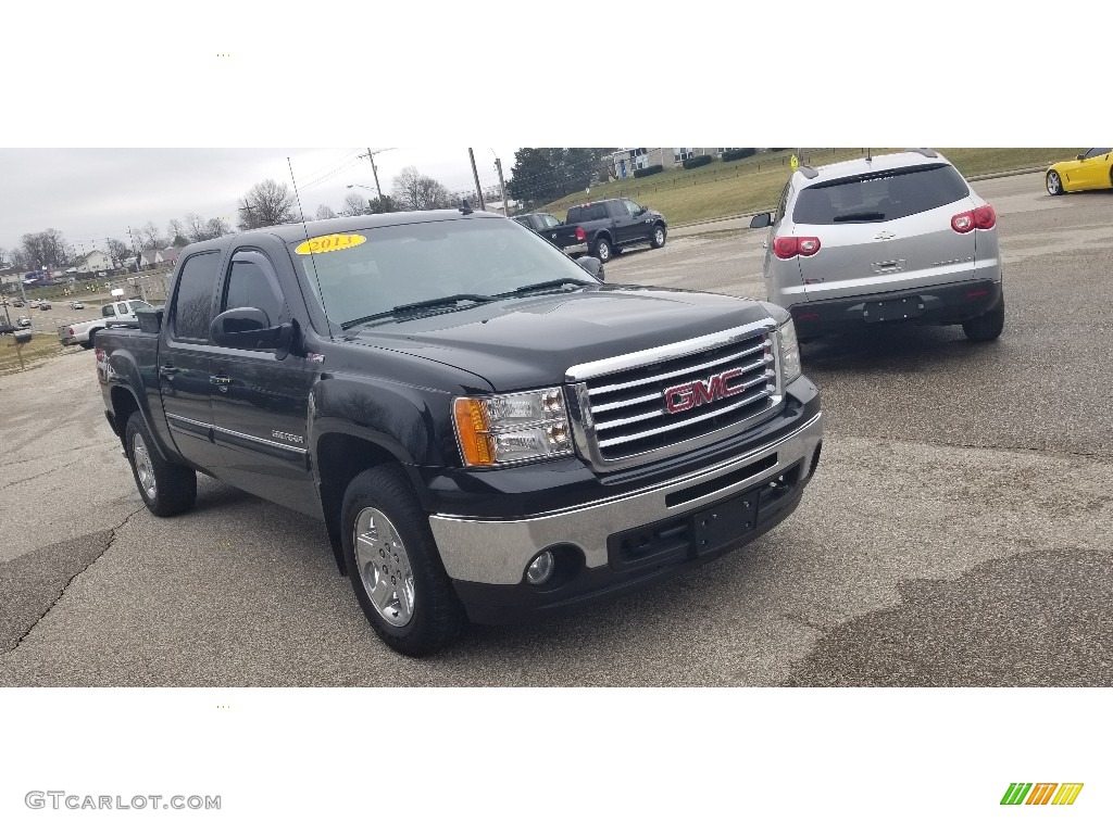 2013 Sierra 1500 SLT Crew Cab 4x4 - Onyx Black / Ebony photo #2