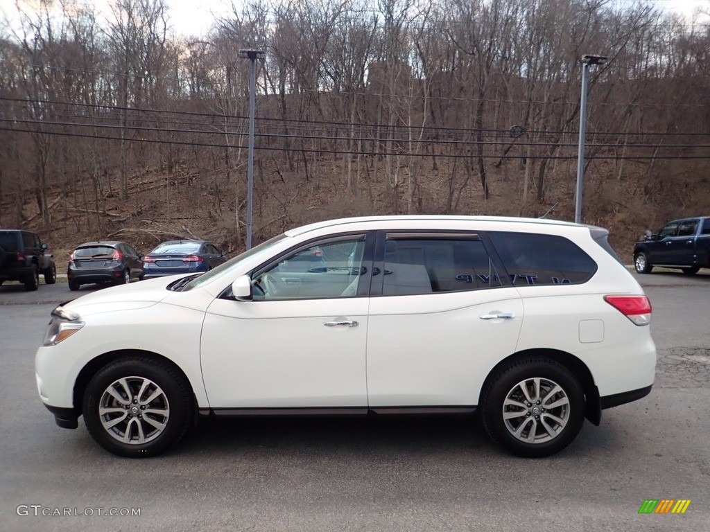 2014 Pathfinder S AWD - Moonlight White / Almond photo #6