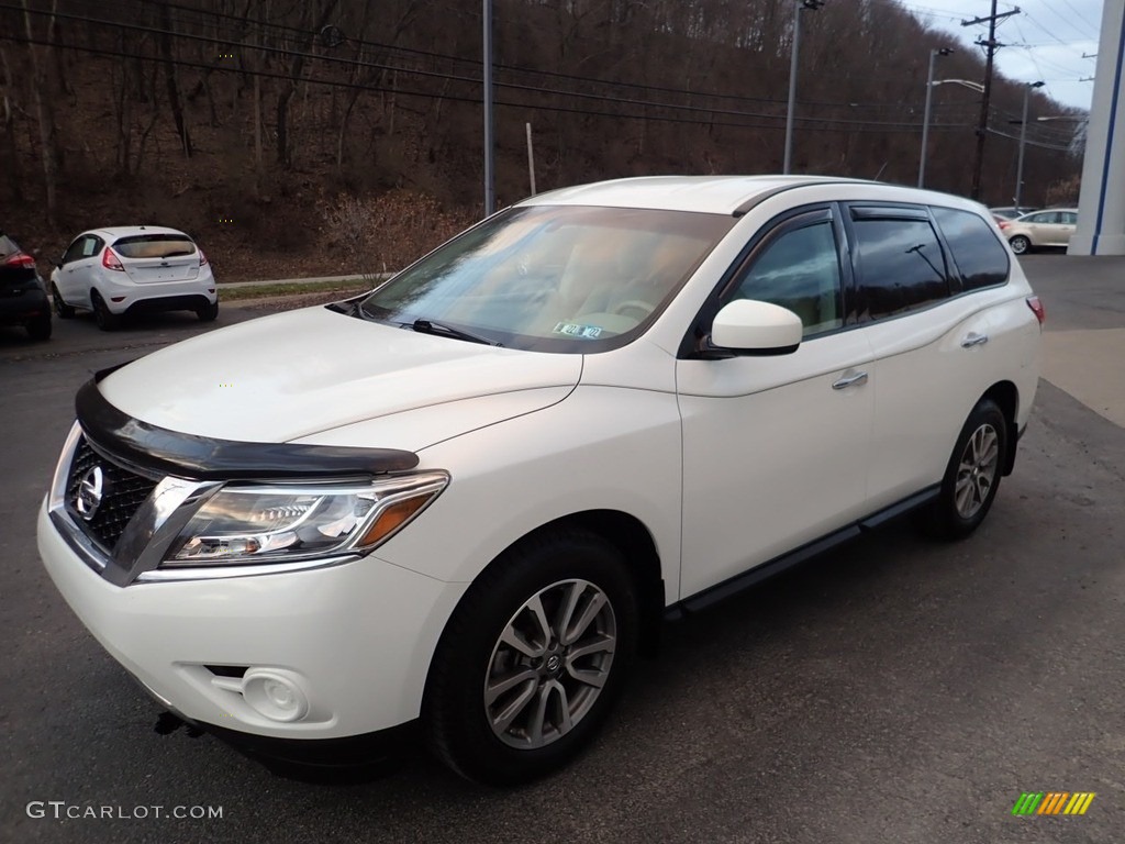 2014 Pathfinder S AWD - Moonlight White / Almond photo #7