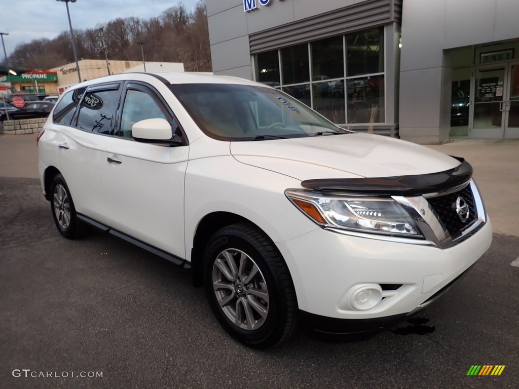 2014 Pathfinder S AWD - Moonlight White / Almond photo #9