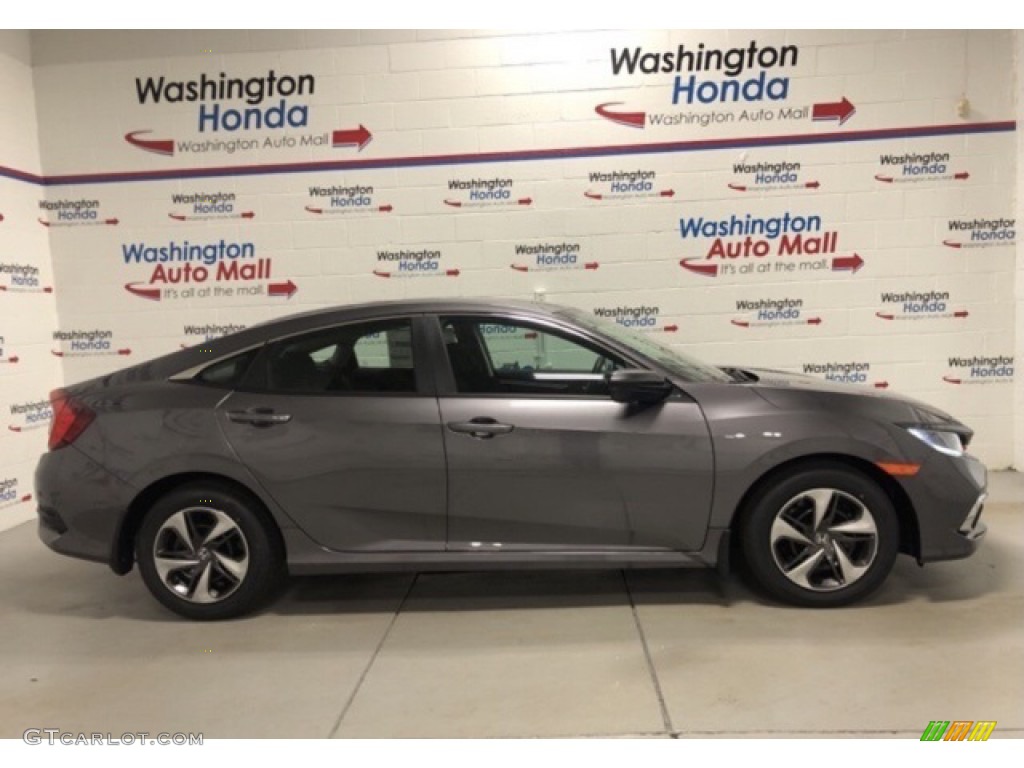 2021 Civic Sport Sedan - Modern Steel Metallic / Black photo #1