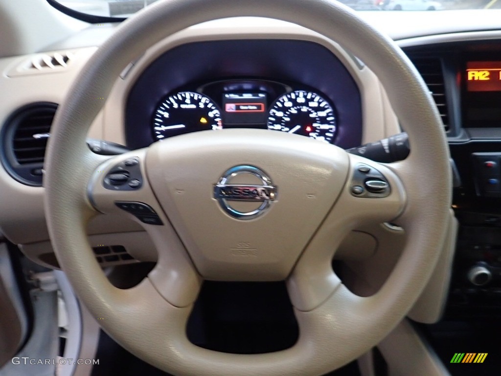 2014 Pathfinder S AWD - Moonlight White / Almond photo #21