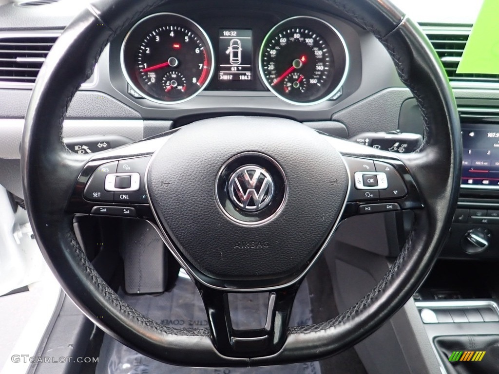 2017 Volkswagen Jetta SE Titan Black Steering Wheel Photo #141353748