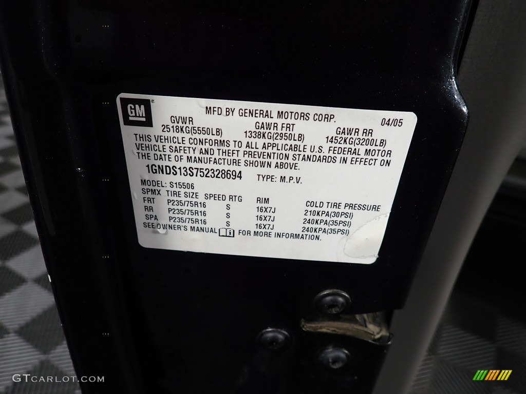 2005 TrailBlazer LS - Graystone Metallic / Light Gray photo #37