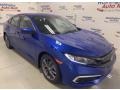 2021 Aegean Blue Metallic Honda Civic EX Sedan  photo #3