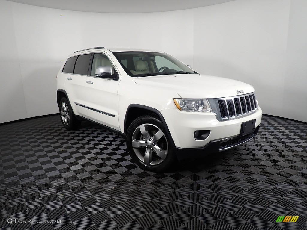 2011 Grand Cherokee Limited 4x4 - Stone White / Black/Light Frost Beige photo #5