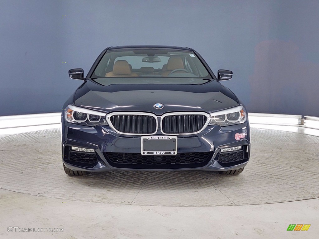 2018 5 Series 530e iPerfomance Sedan - Carbon Black Metallic / Cognac photo #2