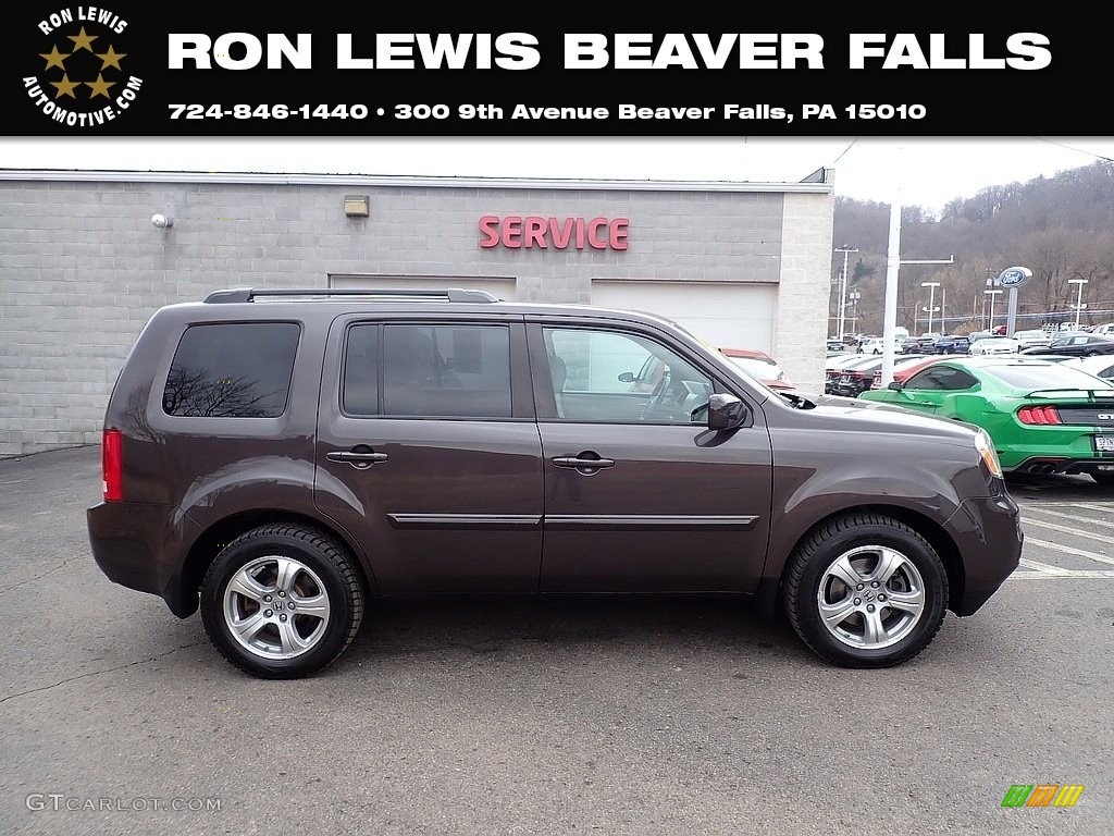 2015 Pilot EX-L 4WD - Dark Amber Metallic / Beige photo #1