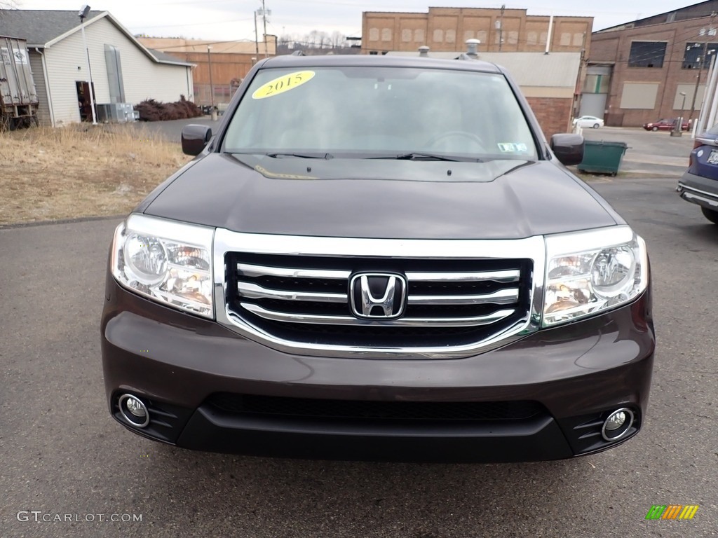 2015 Pilot EX-L 4WD - Dark Amber Metallic / Beige photo #4