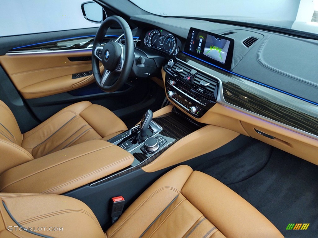Cognac Interior 2018 BMW 5 Series 530e iPerfomance Sedan Photo #141358263