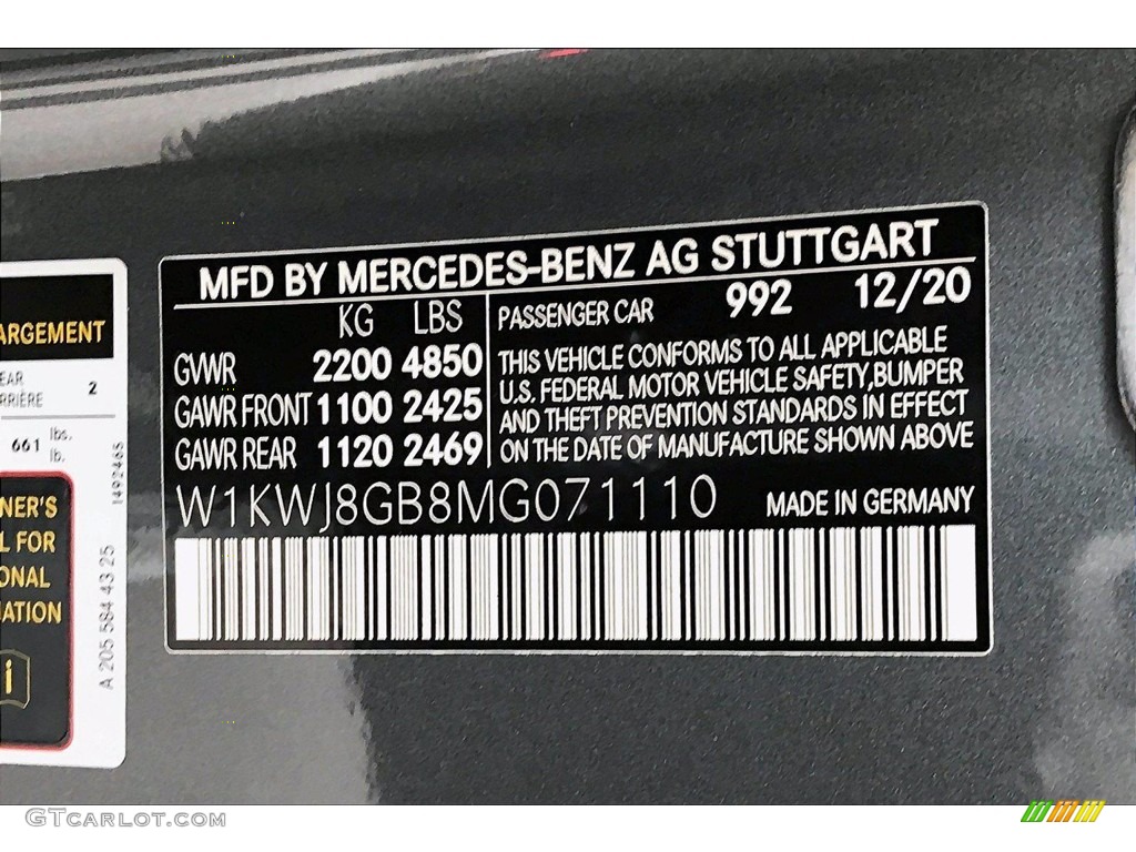 2021 C AMG 63 Coupe - Selenite Gray Metallic / Black photo #10