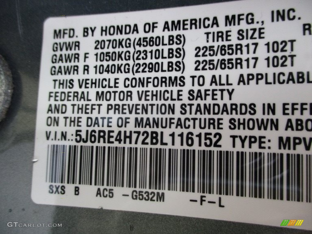 2011 CR-V EX-L 4WD - Opal Sage Metallic / Ivory photo #19