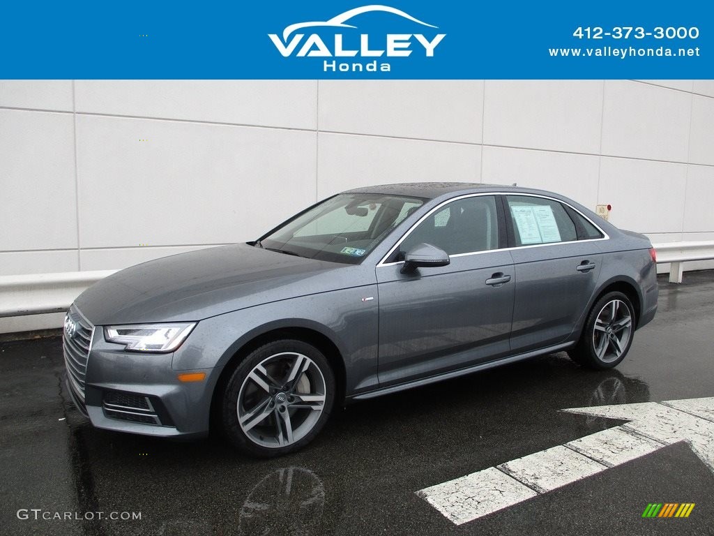 2018 A4 2.0T Premium Plus quattro - Monsoon Gray Metallic / Black photo #1