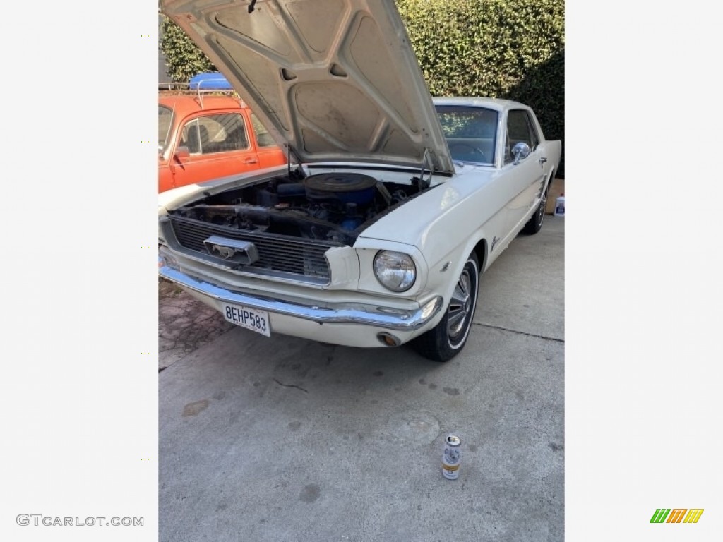 1966 Mustang Coupe - Wimbledon White / Parchment photo #7