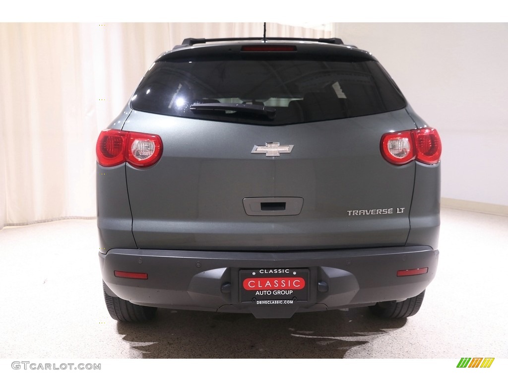 2011 Traverse LT - Steel Green Metallic / Ebony/Ebony photo #16