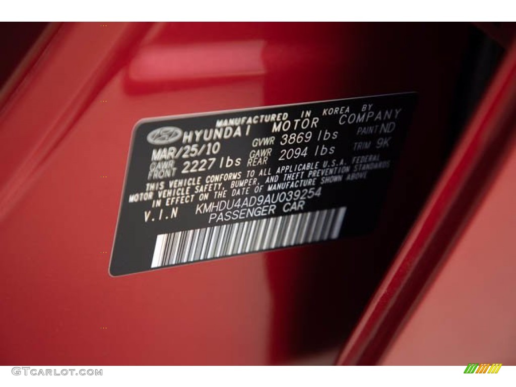 2010 Elantra GLS - Apple Red Pearl / Beige photo #38