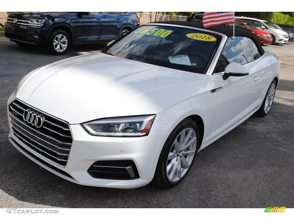 Ibis White 2018 Audi A5 Premium Plus quattro Cabriolet Exterior Photo #141365571