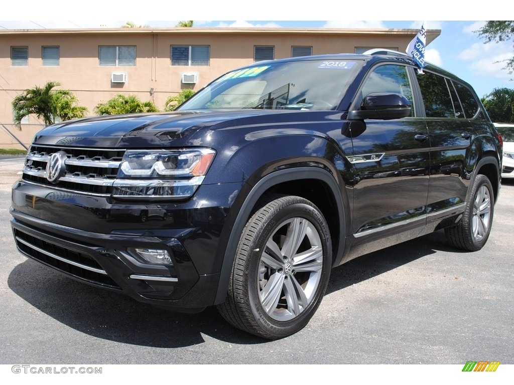 Deep Black Pearl 2018 Volkswagen Atlas SE R-Line Exterior Photo #141365733