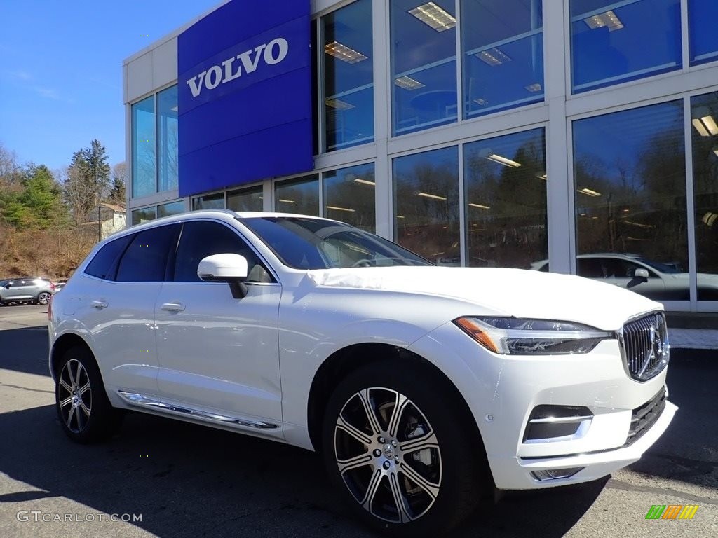 2021 XC60 T6 AWD Inscription - Crystal White Metallic / Maroon Brown/Charcoal photo #1