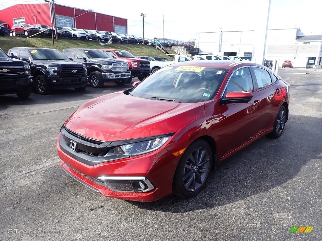 2019 Civic EX Sedan - Rallye Red / Black photo #1