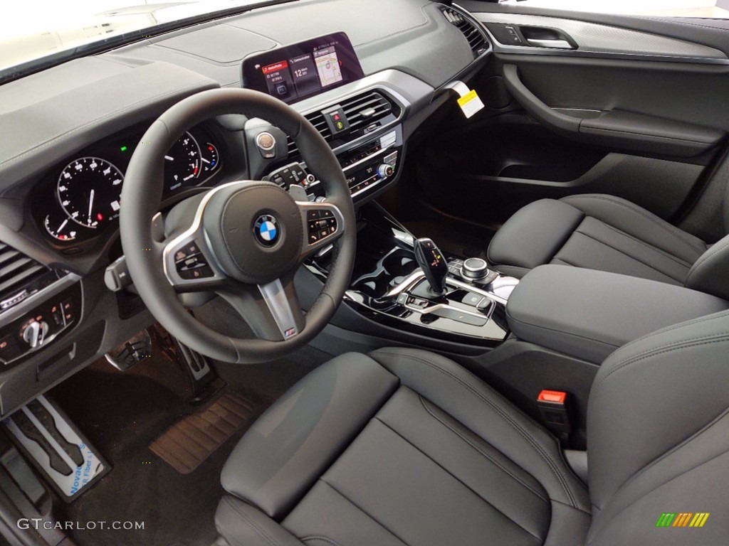 Black Interior 2021 BMW X3 sDrive30i Photo #141366552