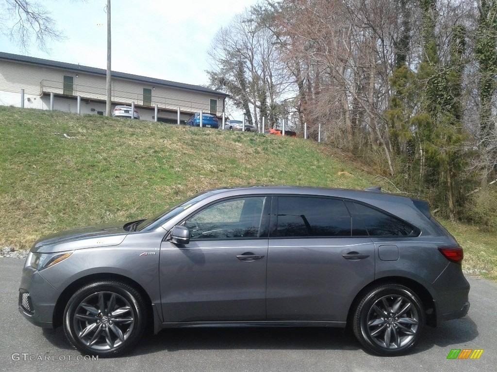 2019 MDX A Spec SH-AWD - Gunmetal Metallic / Red photo #1