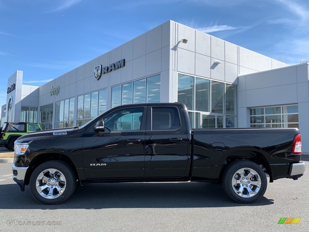 Diamond Black Crystal Pearl 2021 Ram 1500 Big Horn Quad Cab 4x4 Exterior Photo #141368175