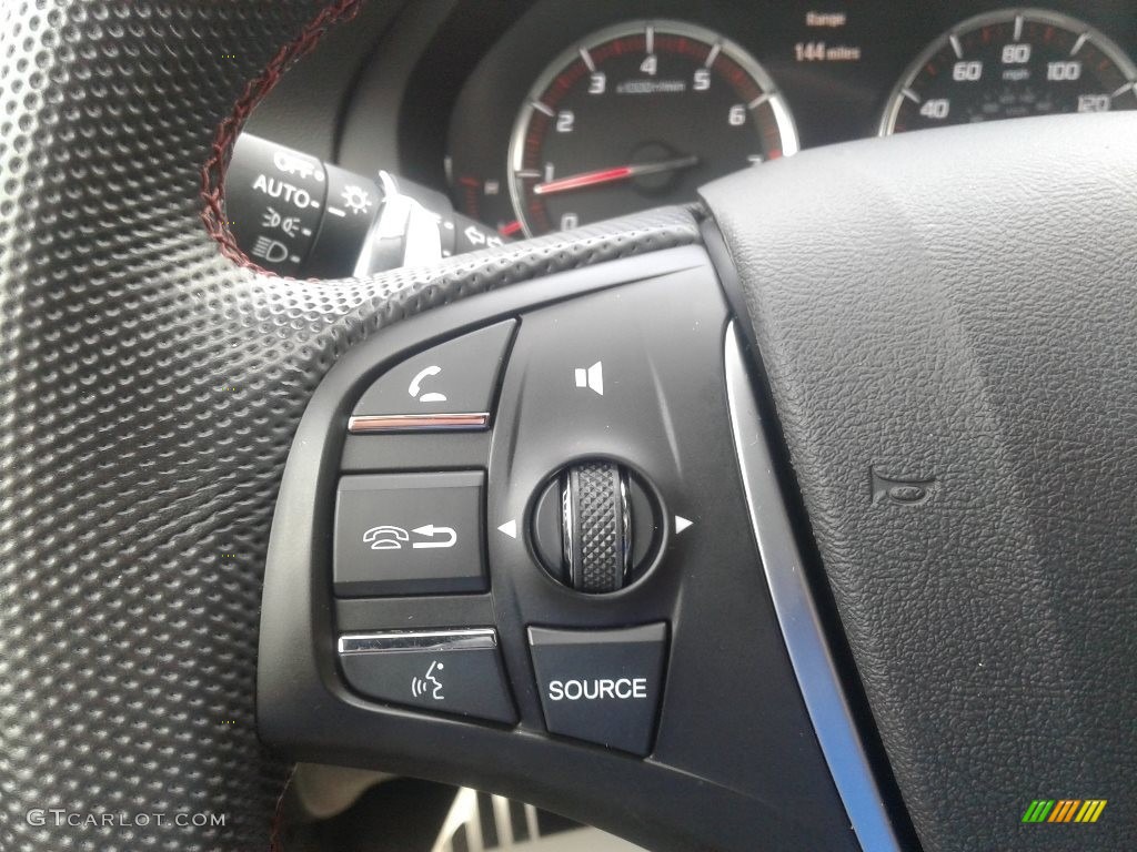 2019 Acura MDX A Spec SH-AWD Red Steering Wheel Photo #141368199