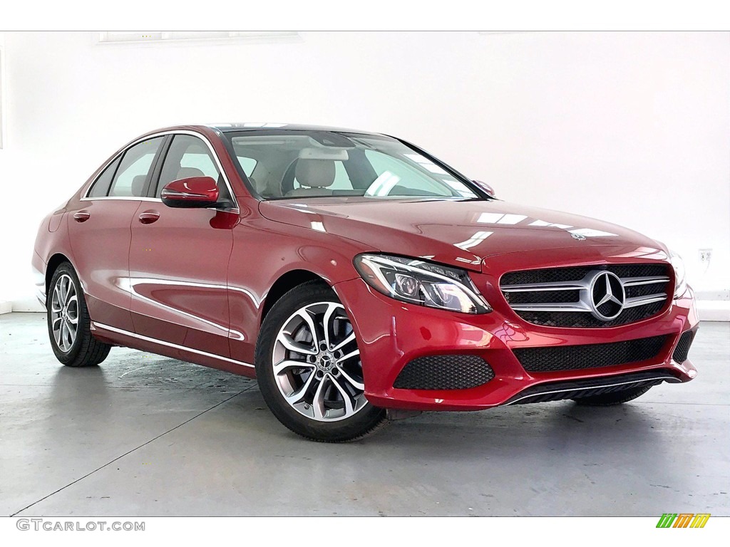 designo Cardinal Red Metallic 2018 Mercedes-Benz C 300 Sedan Exterior Photo #141370107