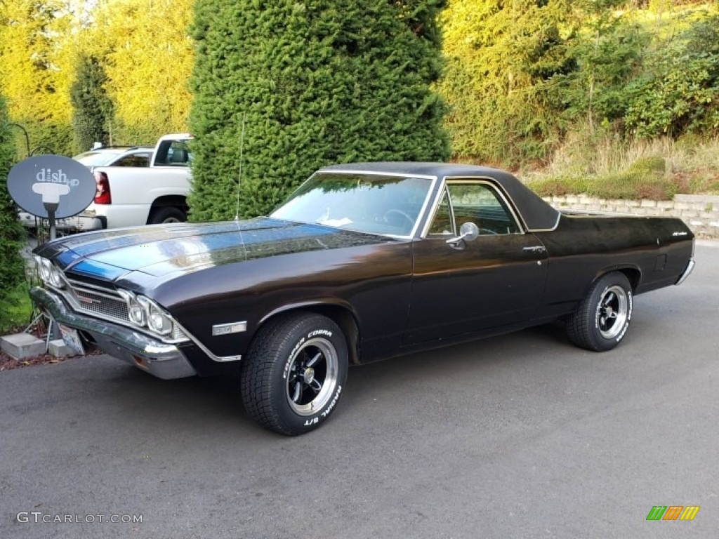 Custom Dark Purple 1968 Chevrolet El Camino Standard El Camino Model Exterior Photo #141372054